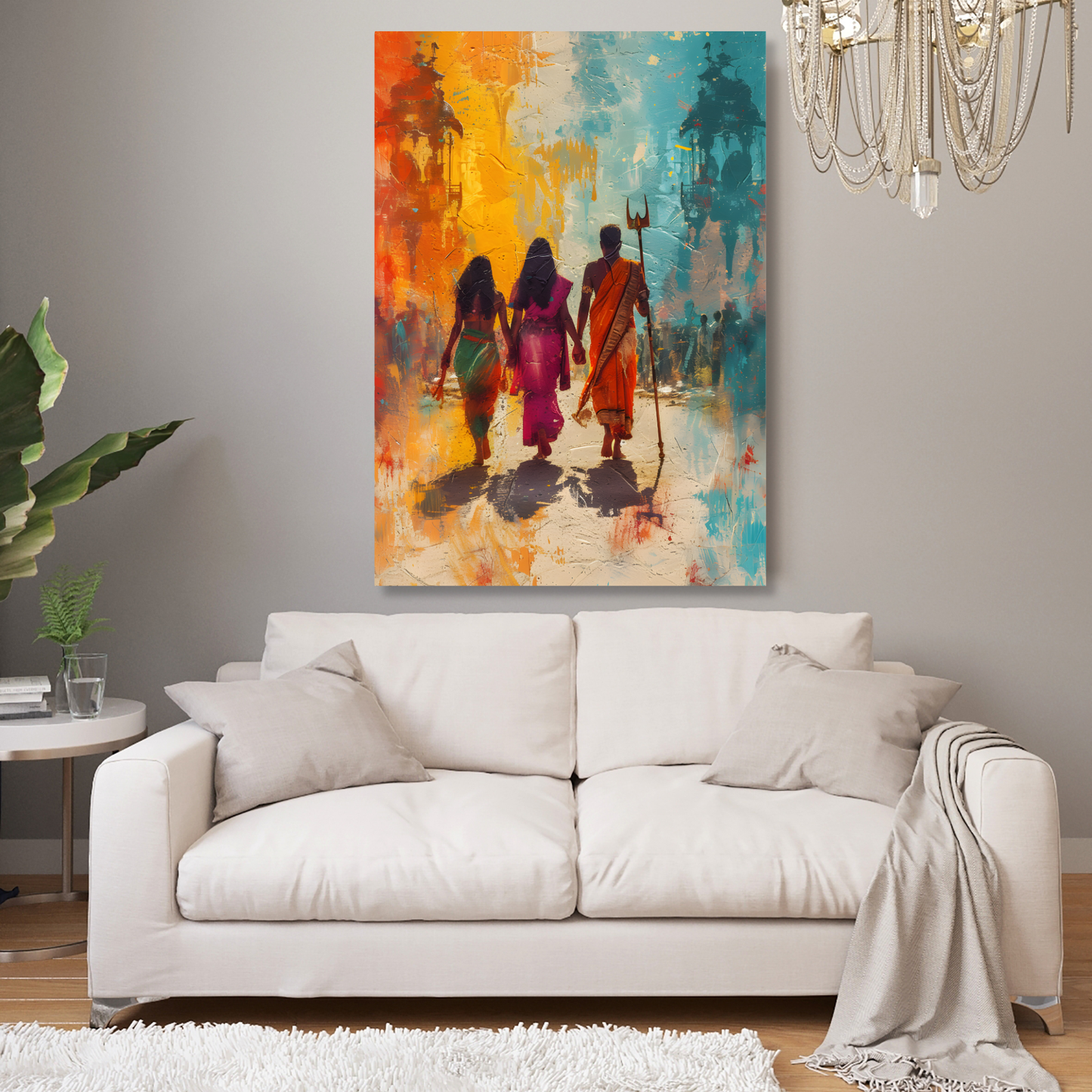 Road To The Temple Wall Art Canvas Print