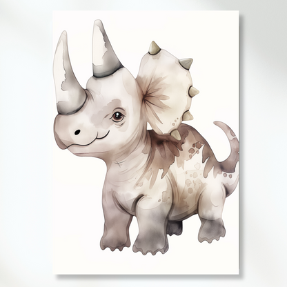 Samuel The Dinosaur Canvas Wall Art Print