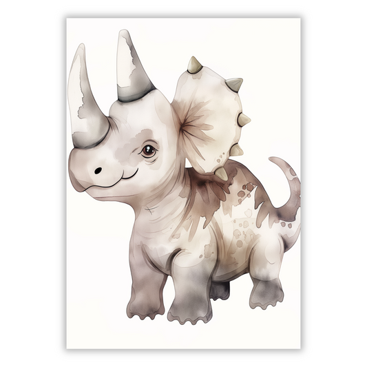 Samuel The Dinosaur Canvas Wall Art Print