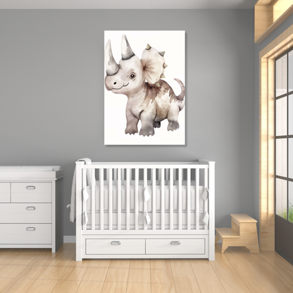 Samuel The Dinosaur Canvas Wall Art Print