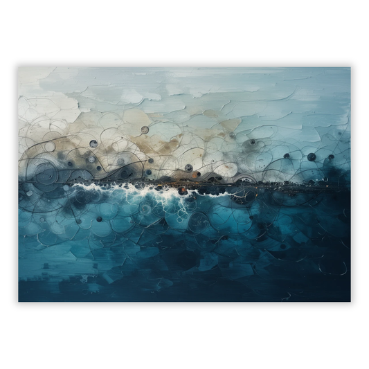 Ocean Meets Shore Abstract Wall Art Canvas Print
