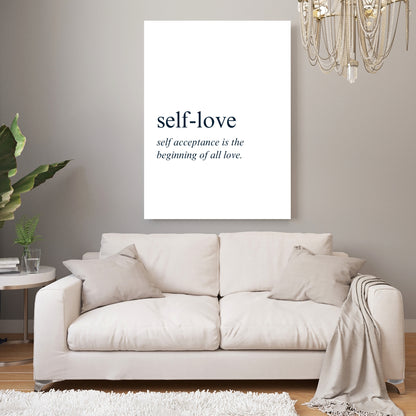 Self-Love Inspirational Wall Art Canvas Print