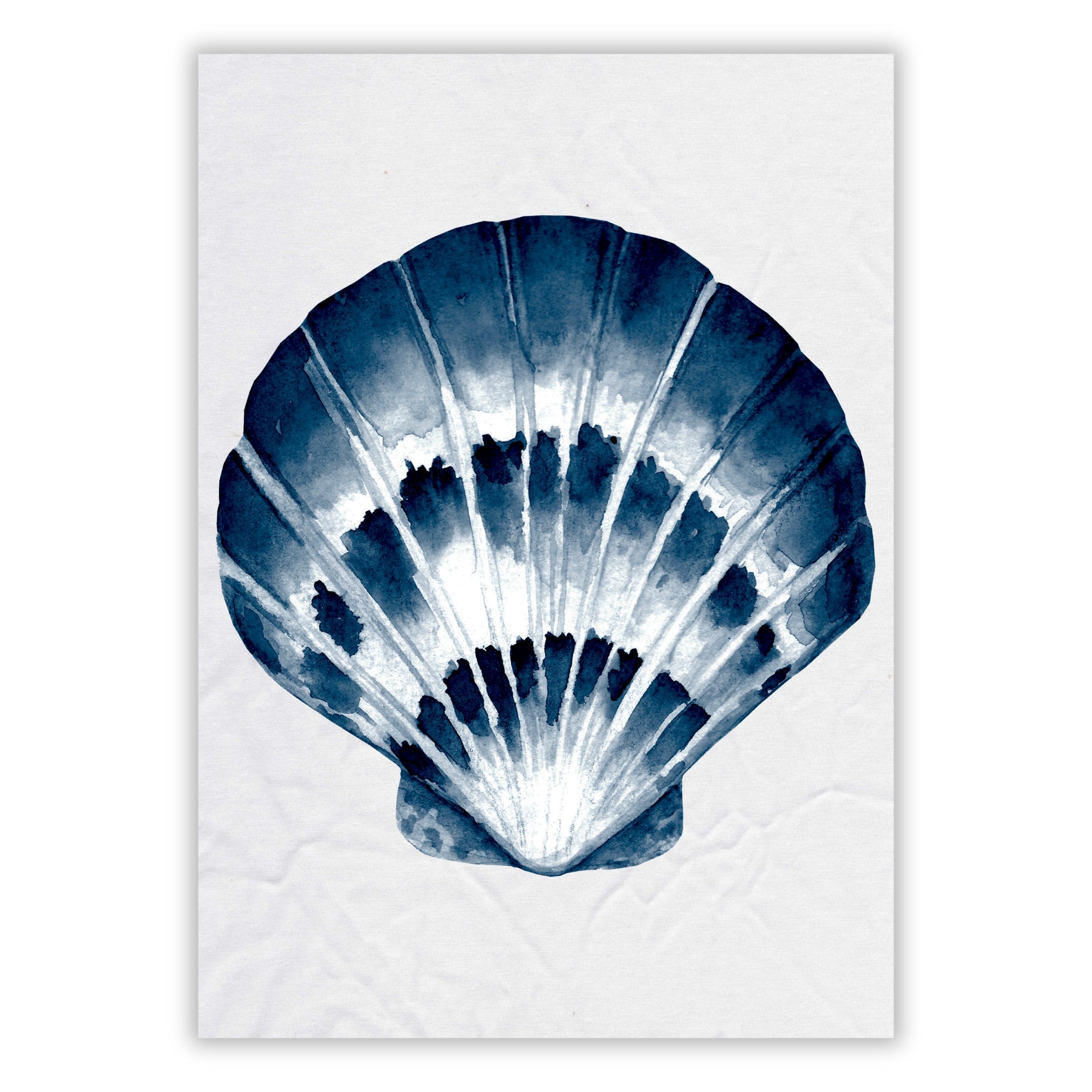Blue Shell Prints Blue Hamptons Shell Canvas Print - Luxe Wall Art