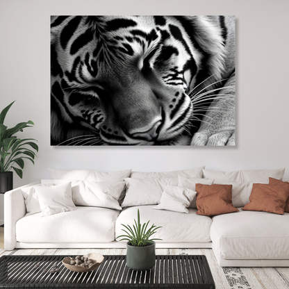 Sleeping Tiger Wall Art Canvas Print