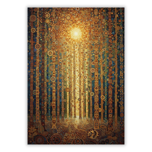 Sunlit Forest Wall Art Canvas Print
