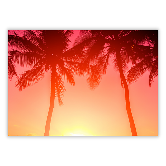Sunset Palms Wall Art Canvas Print