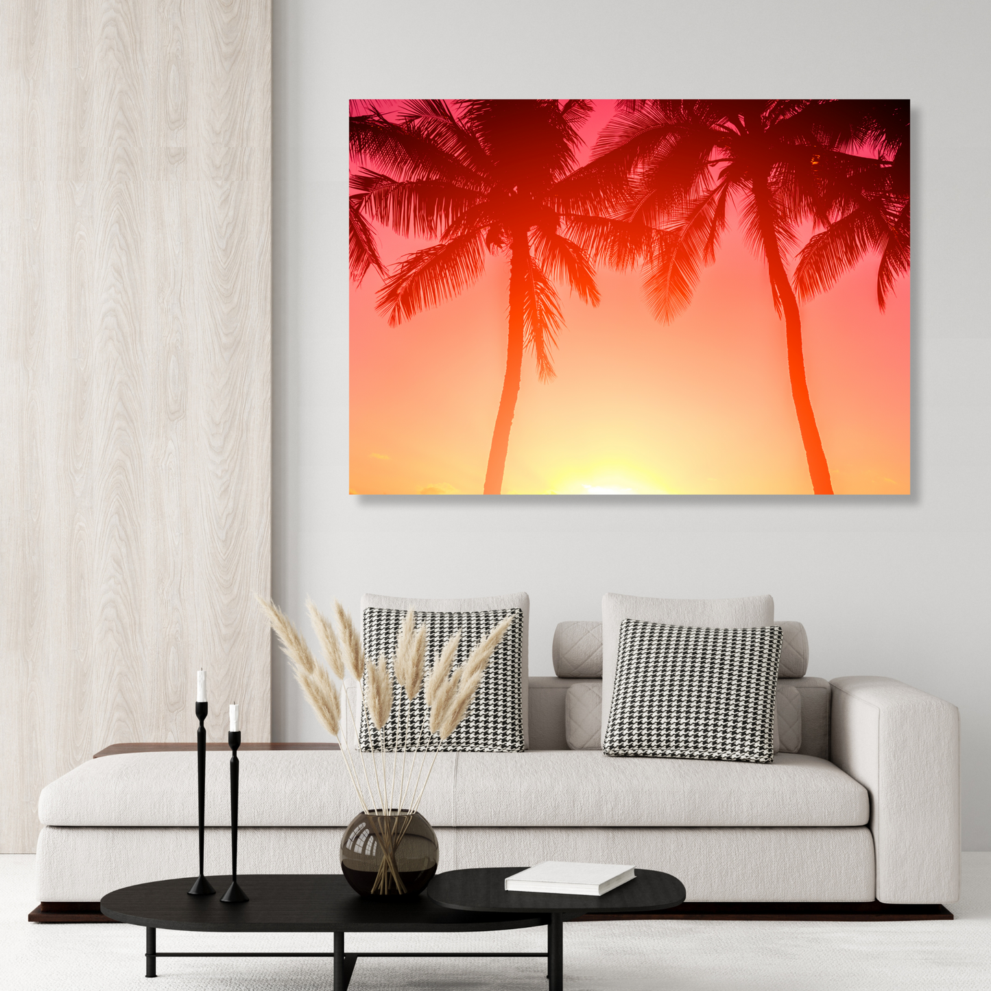 Sunset Palms Wall Art Canvas Print