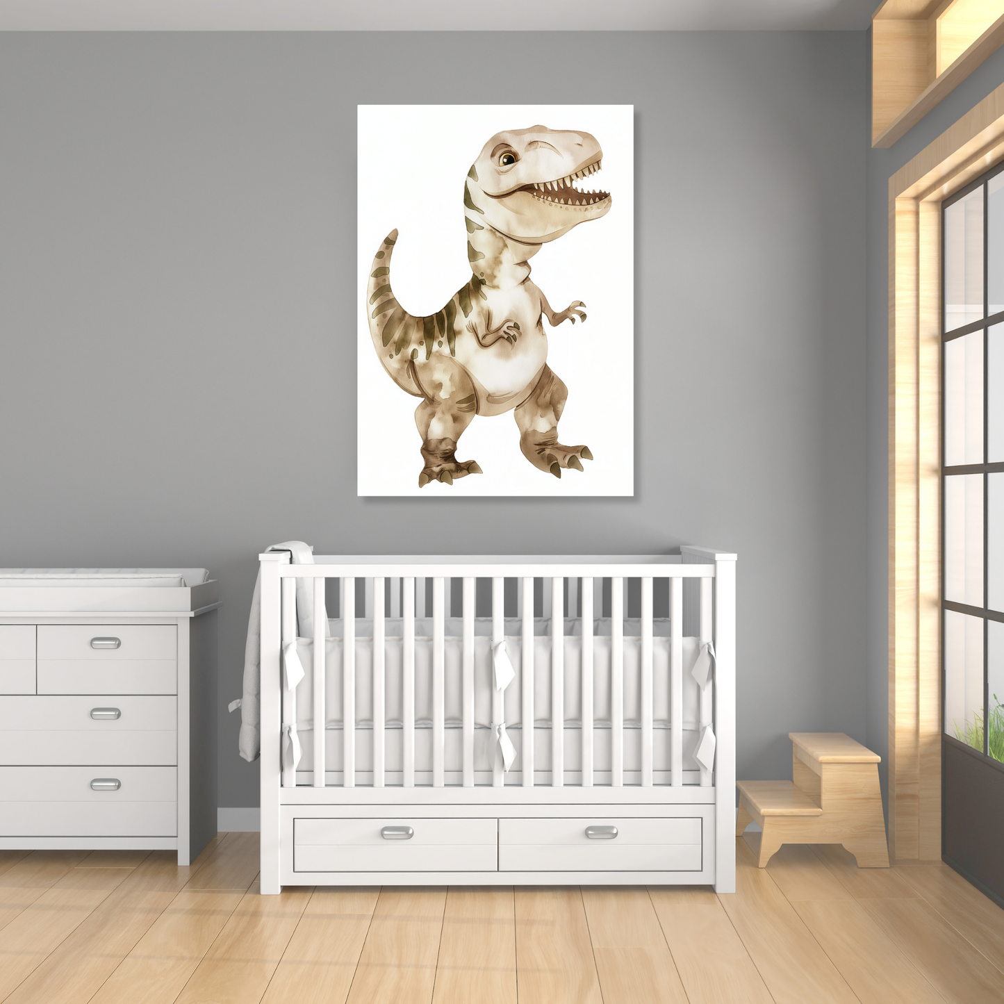 Thomas T-Rex Dinosaur Canvas Wall Art Print