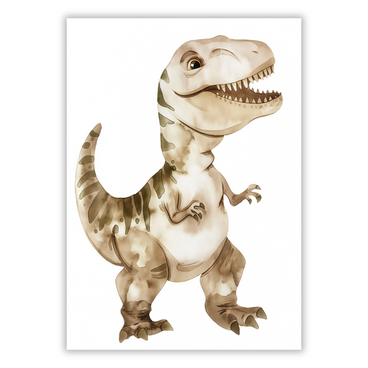 Thomas T-Rex Dinosaur Canvas Wall Art Print