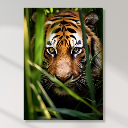 Tiger In The Jungle Wall Art Canvas Print