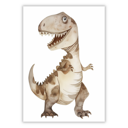 Tony T-Rex Dinosaur Canvas Wall Art Print