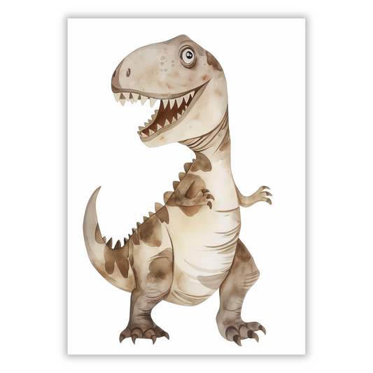 Tony T-Rex Dinosaur Canvas Wall Art Print