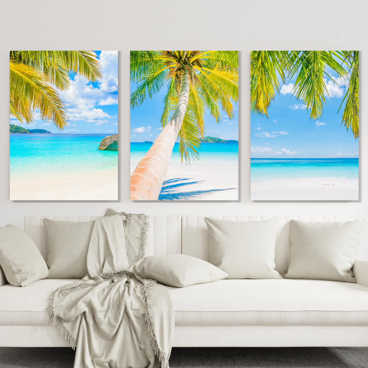 Tropical Days Set of 3 Wall Art Canvas Prints