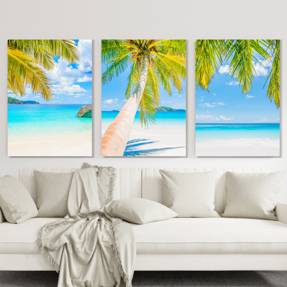 Tropical Days Set of 3 Wall Art Canvas Prints