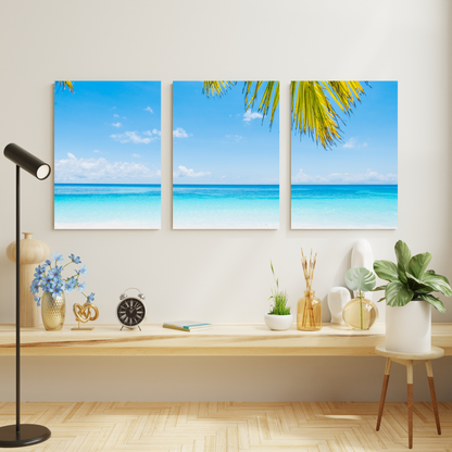 Tropical Holiday Set of 3 Wall Art Canvas Prints