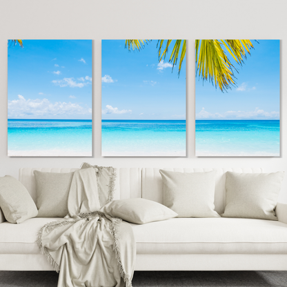Tropical Holiday Set of 3 Wall Art Canvas Prints