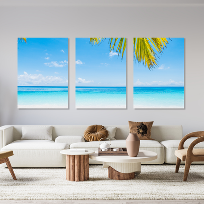 Tropical Holiday Set of 3 Wall Art Canvas Prints