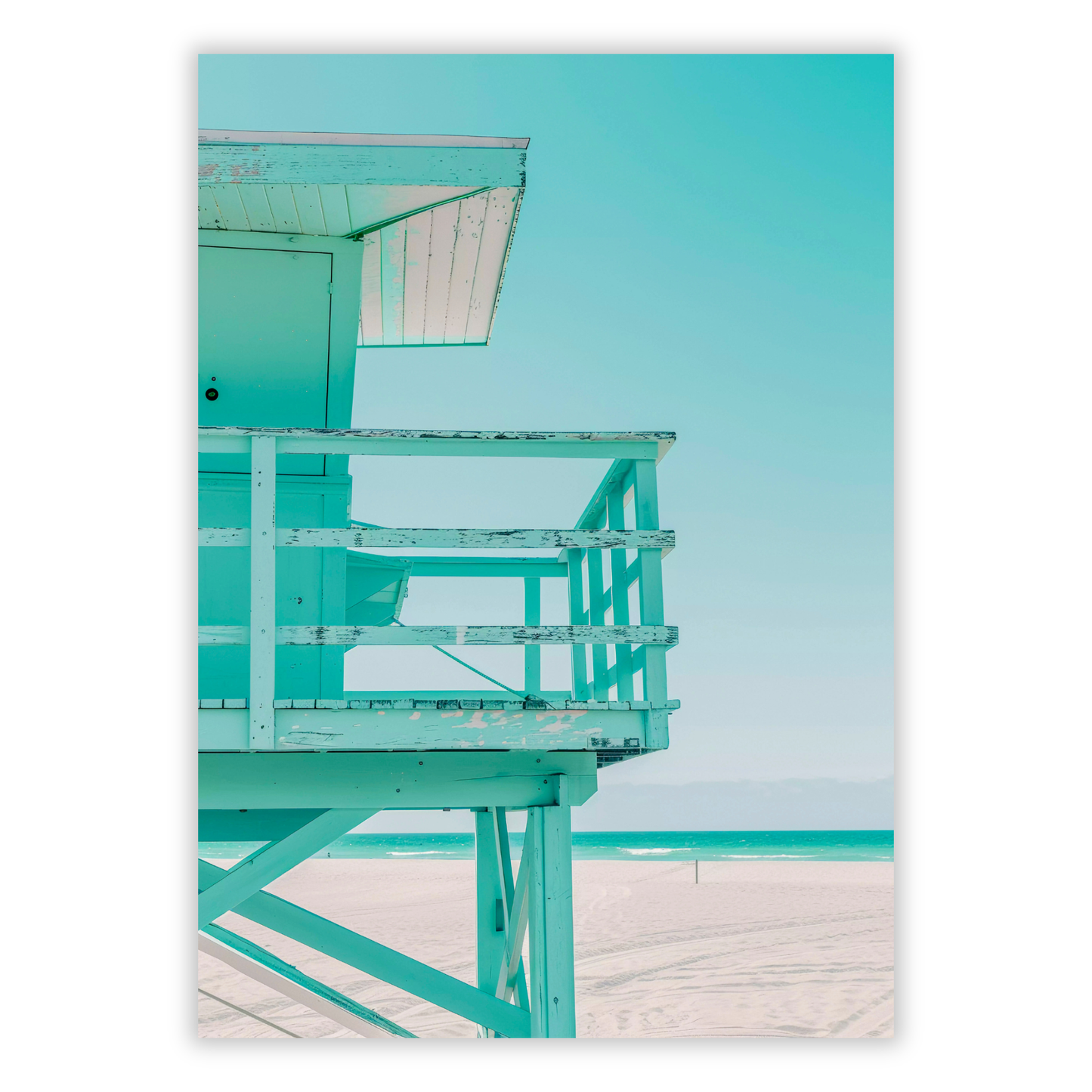 Beach Turquoise Wall Art Canvas Print