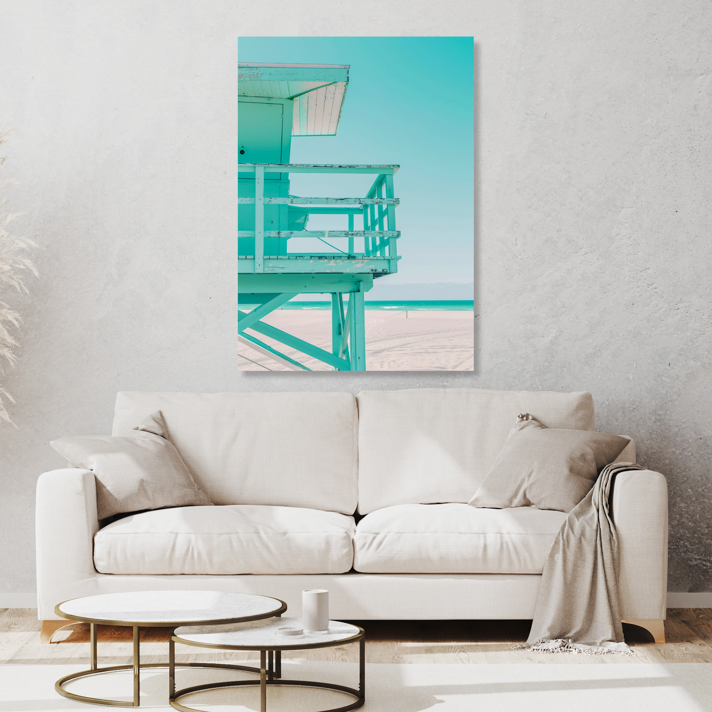 Beach Turquoise Wall Art Canvas Print