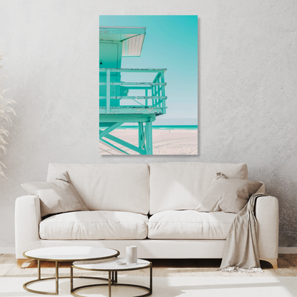 Beach Turquoise Wall Art Canvas Print