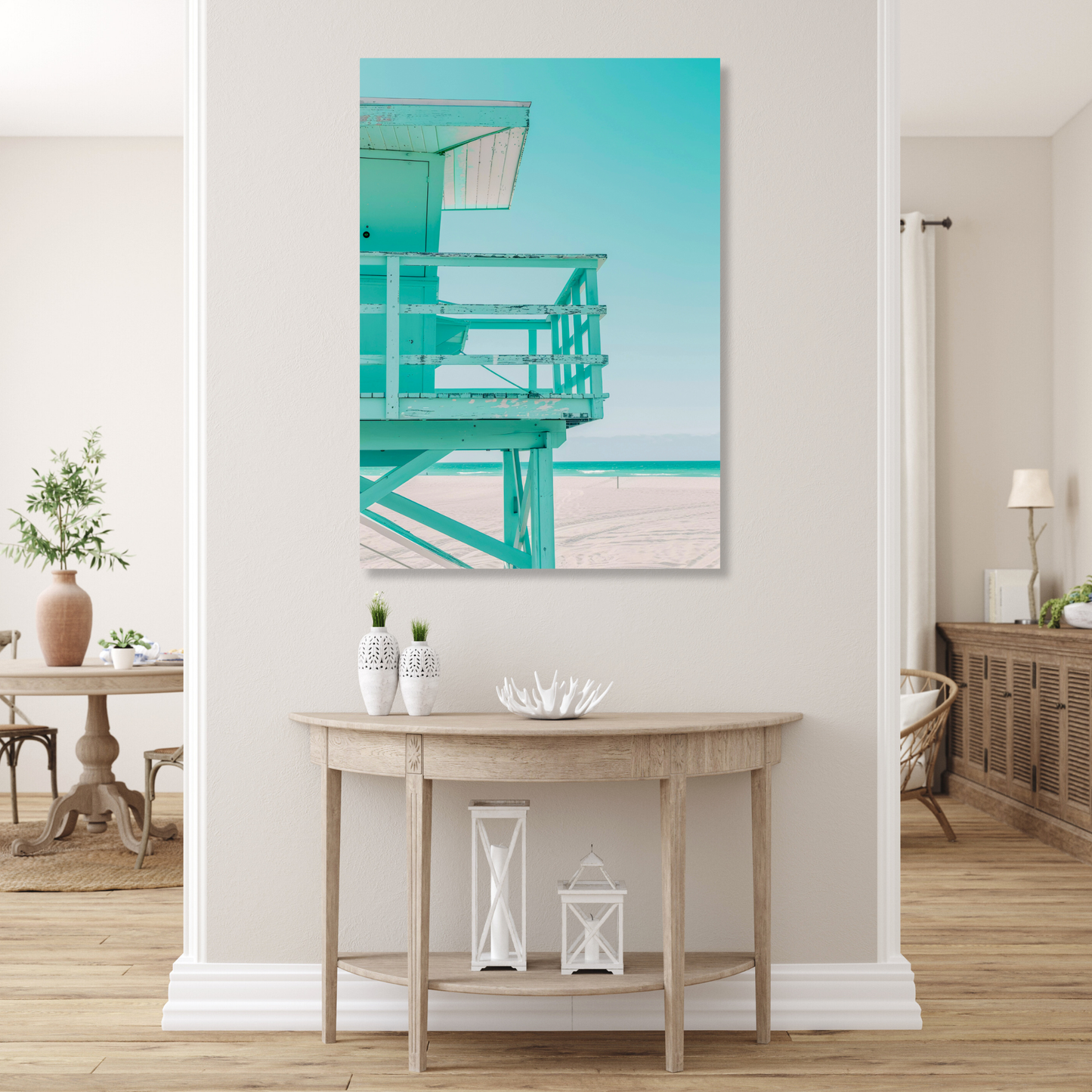 Beach Turquoise Wall Art Canvas Print