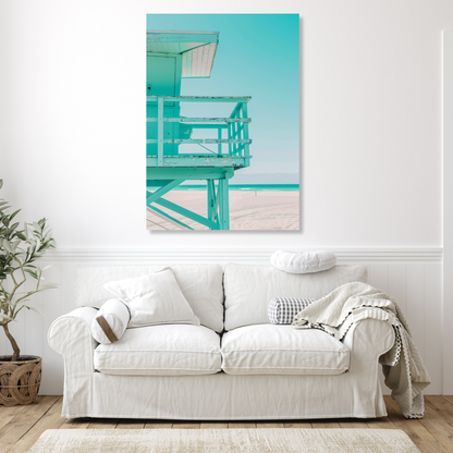 Beach Turquoise Wall Art Canvas Print