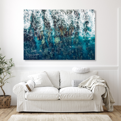 Turquoise Wash Wall Art Canvas Print