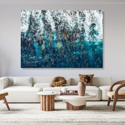 Turquoise Wash Wall Art Canvas Print