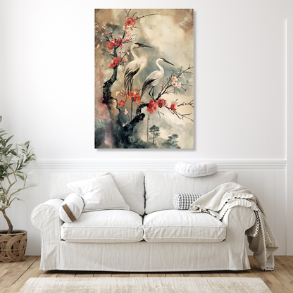 Twin Storks Wall Art Canvas Print