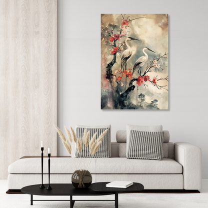 Twin Storks Wall Art Canvas Print