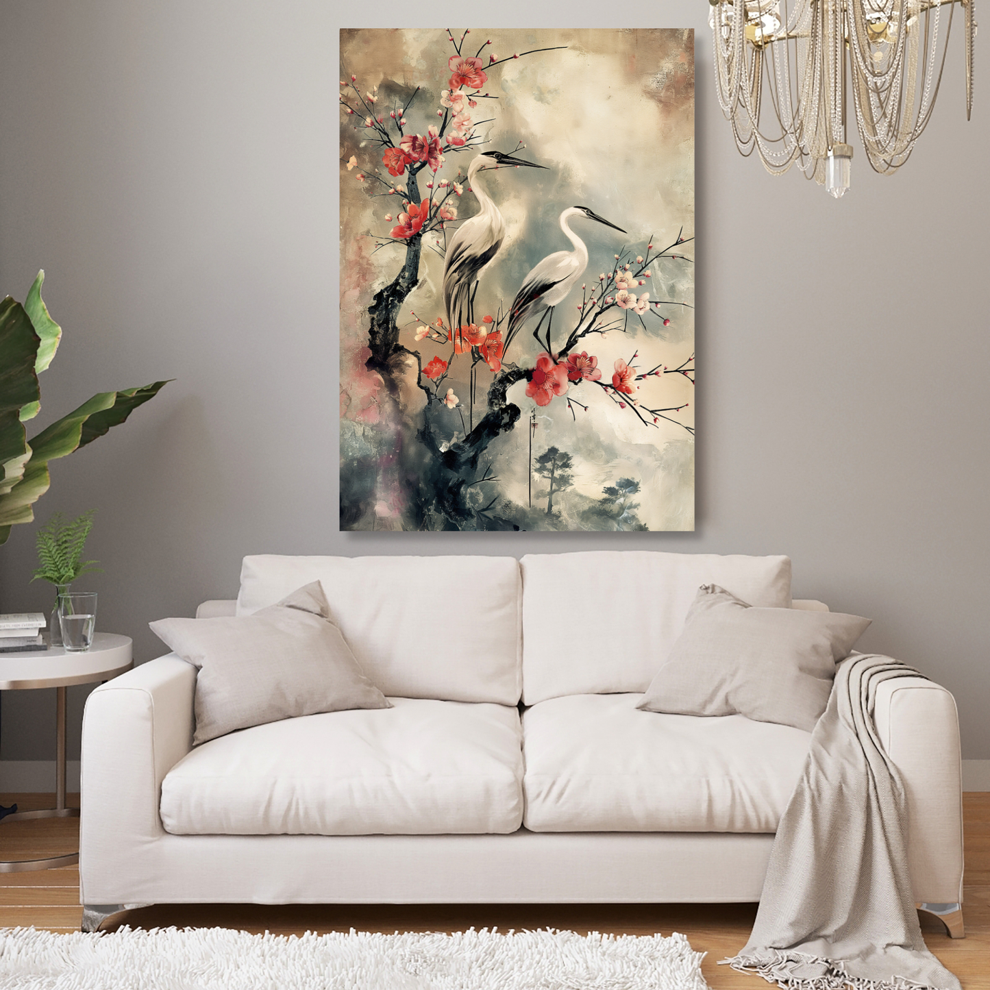 Twin Storks Wall Art Canvas Print