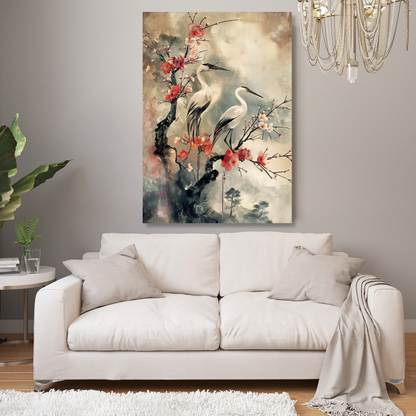 Twin Storks Wall Art Canvas Print