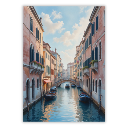 Venice Italy Watercolour Wall Art Canvas Print