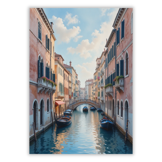 Venice Italy Watercolour Wall Art Canvas Print