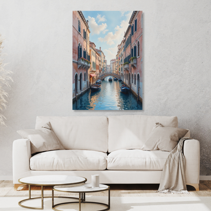 Venice Italy Watercolour Wall Art Canvas Print