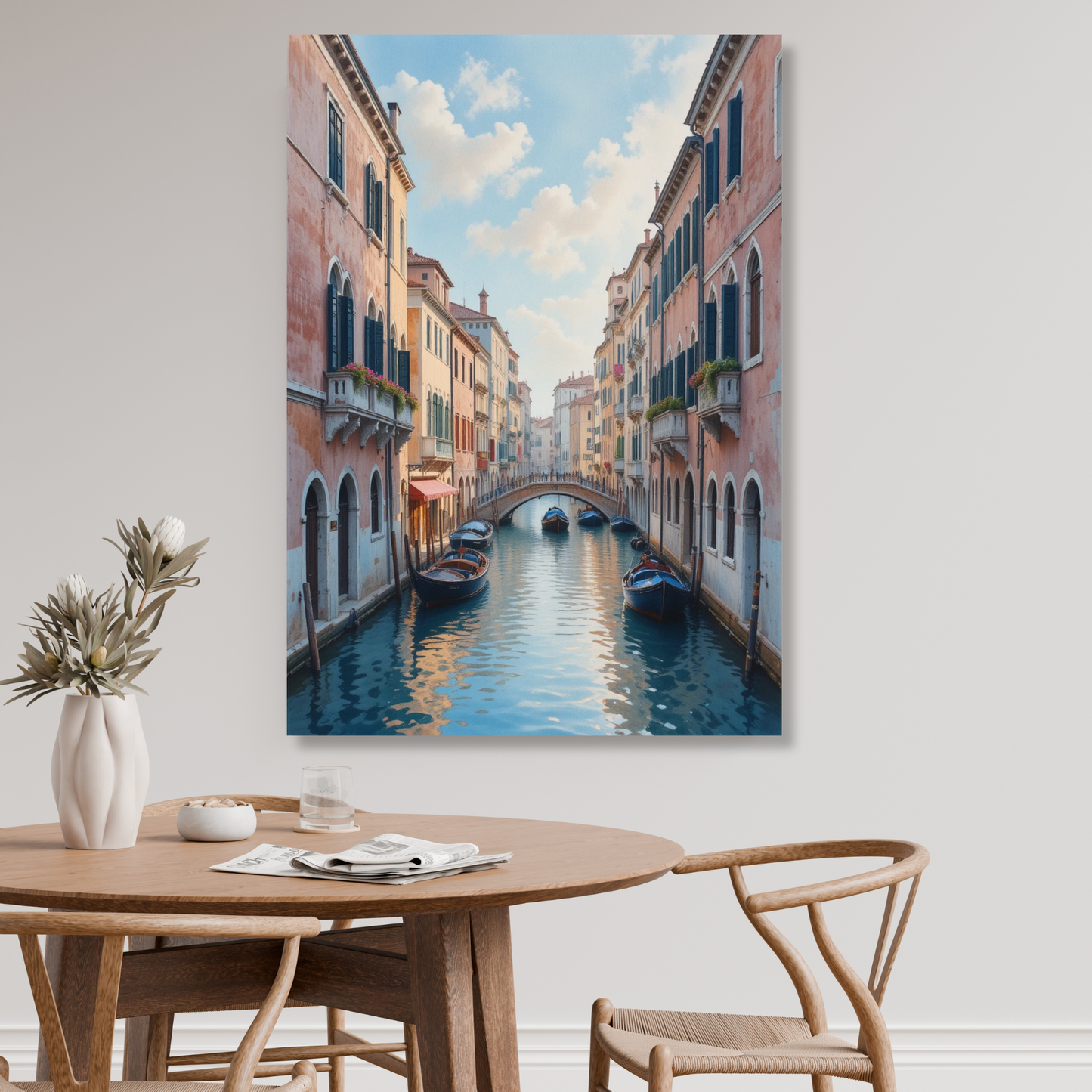 Venice Italy Watercolour Wall Art Canvas Print