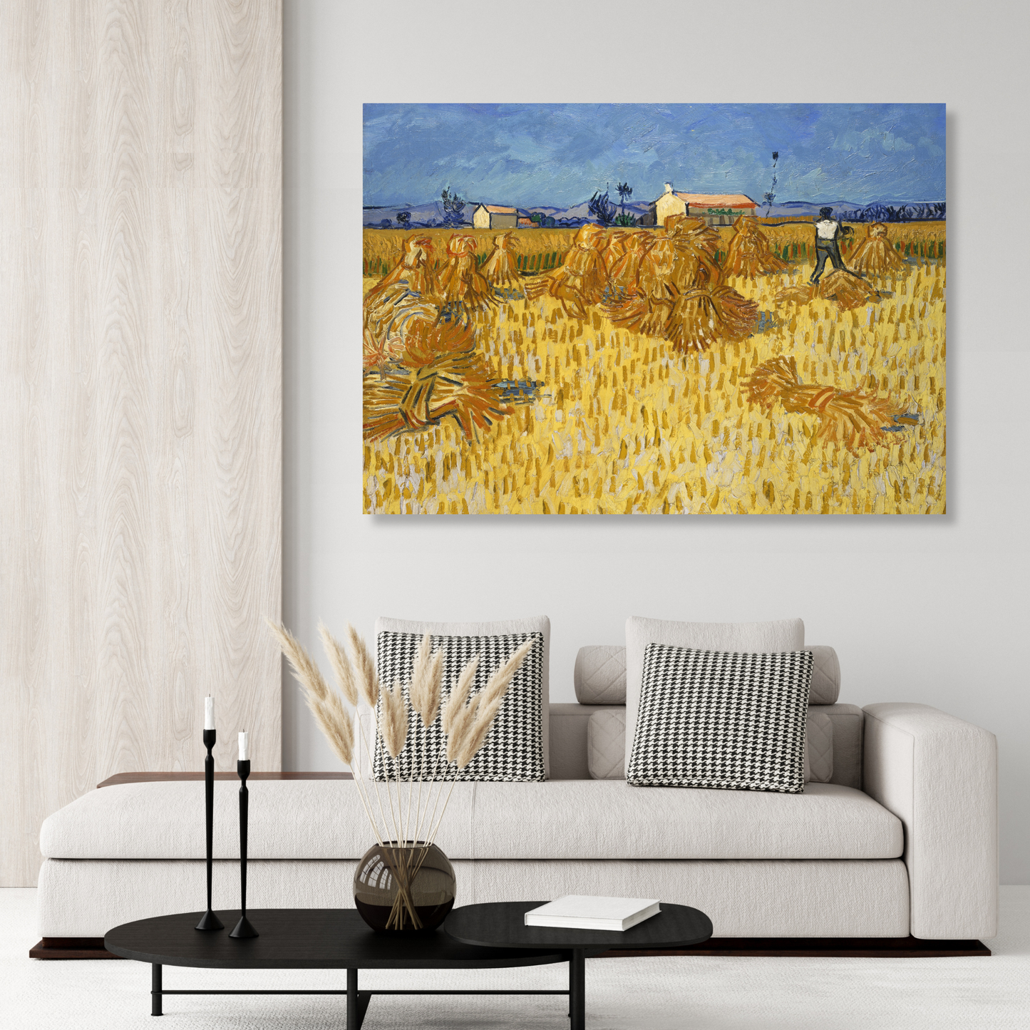 Vincent Van Gogh - Corn Harvest in Provence Wall Art Canvas Print