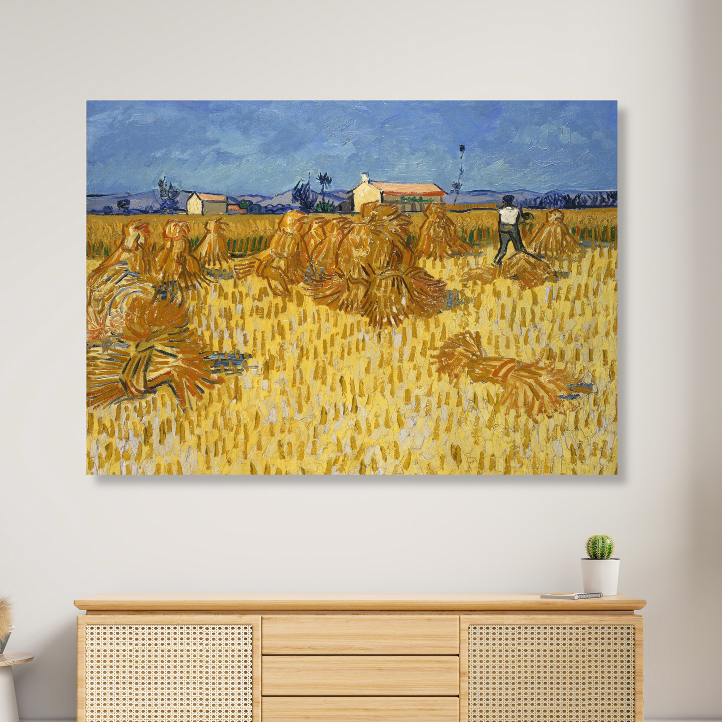 Vincent Van Gogh - Corn Harvest in Provence Wall Art Canvas Print
