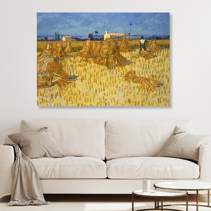 Vincent Van Gogh - Corn Harvest in Provence Wall Art Canvas Print