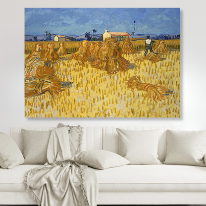 Vincent Van Gogh - Corn Harvest in Provence Wall Art Canvas Print
