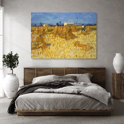 Vincent Van Gogh - Corn Harvest in Provence Wall Art Canvas Print