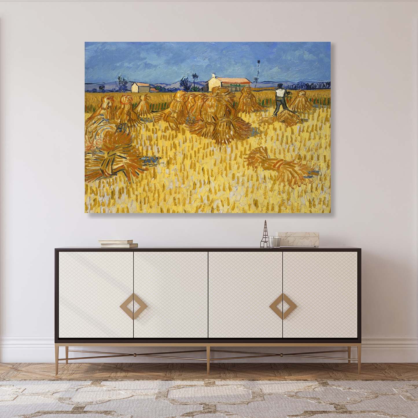 Vincent Van Gogh - Corn Harvest in Provence Wall Art Canvas Print