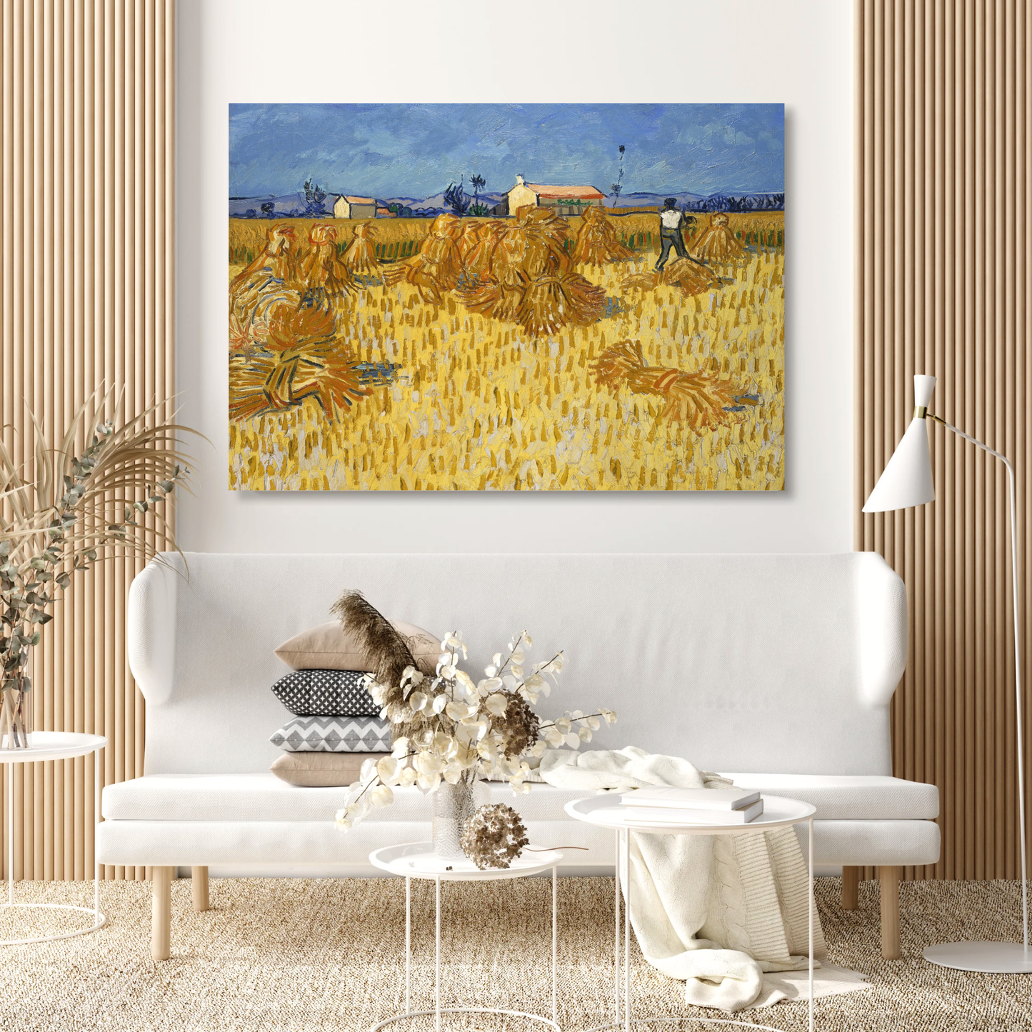 Vincent Van Gogh - Corn Harvest in Provence Wall Art Canvas Print