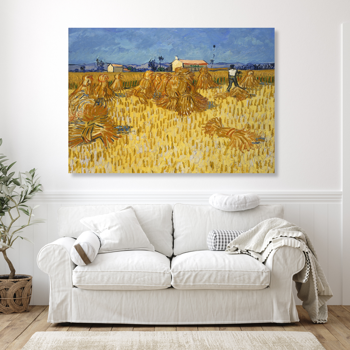 Vincent Van Gogh - Corn Harvest in Provence Wall Art Canvas Print