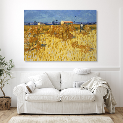 Vincent Van Gogh - Corn Harvest in Provence Wall Art Canvas Print