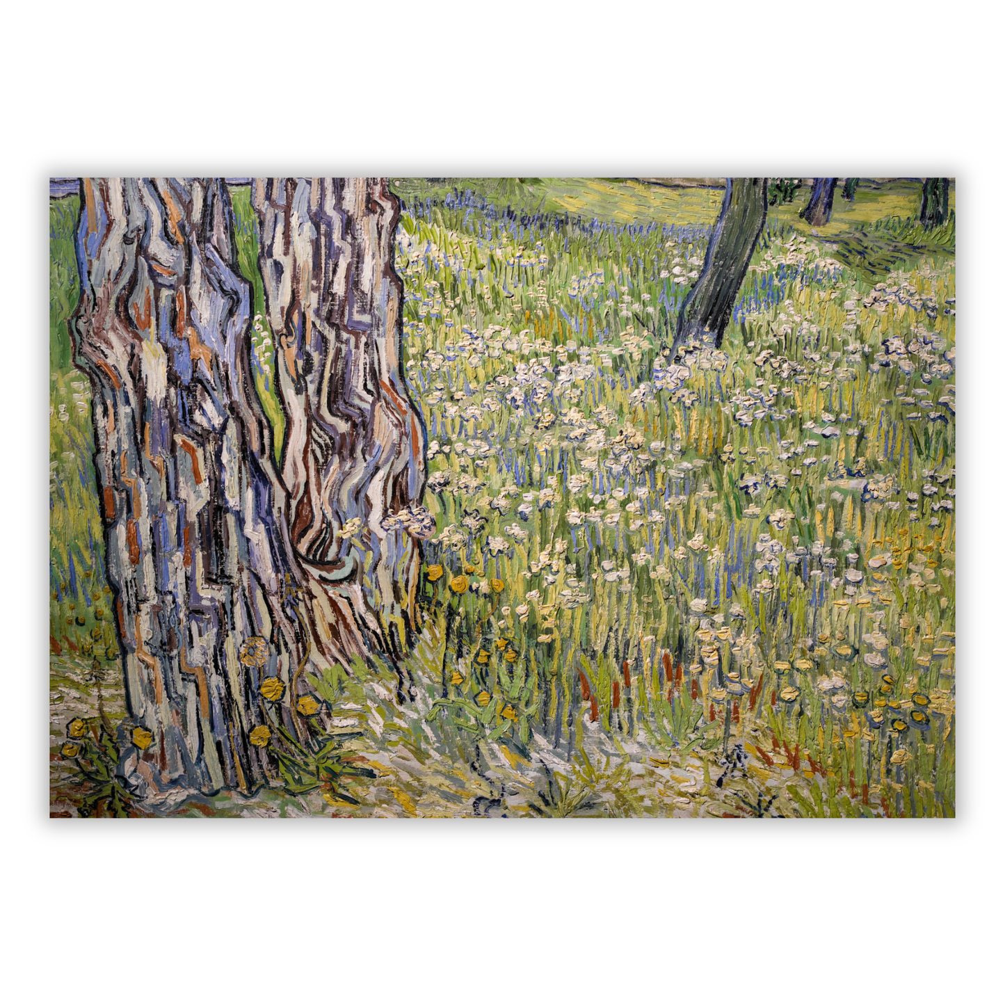 Vincent Van Gogh - Flowering Meadow with Trees and Dandelions Wall Art Canvas Print