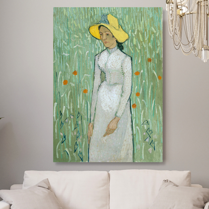 Vincent Van Gogh - Girl In White Wall Art Canvas Print