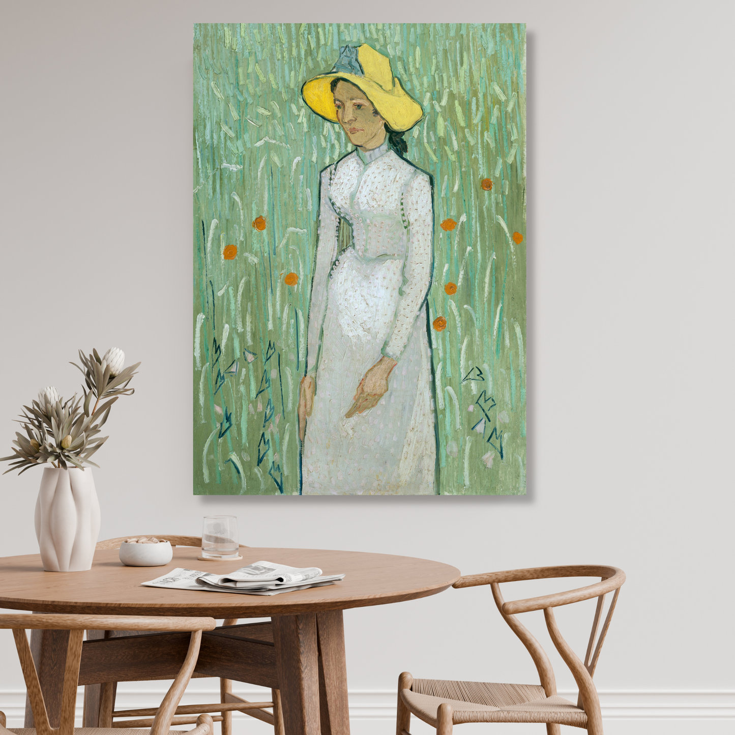 Vincent Van Gogh - Girl In White Wall Art Canvas Print