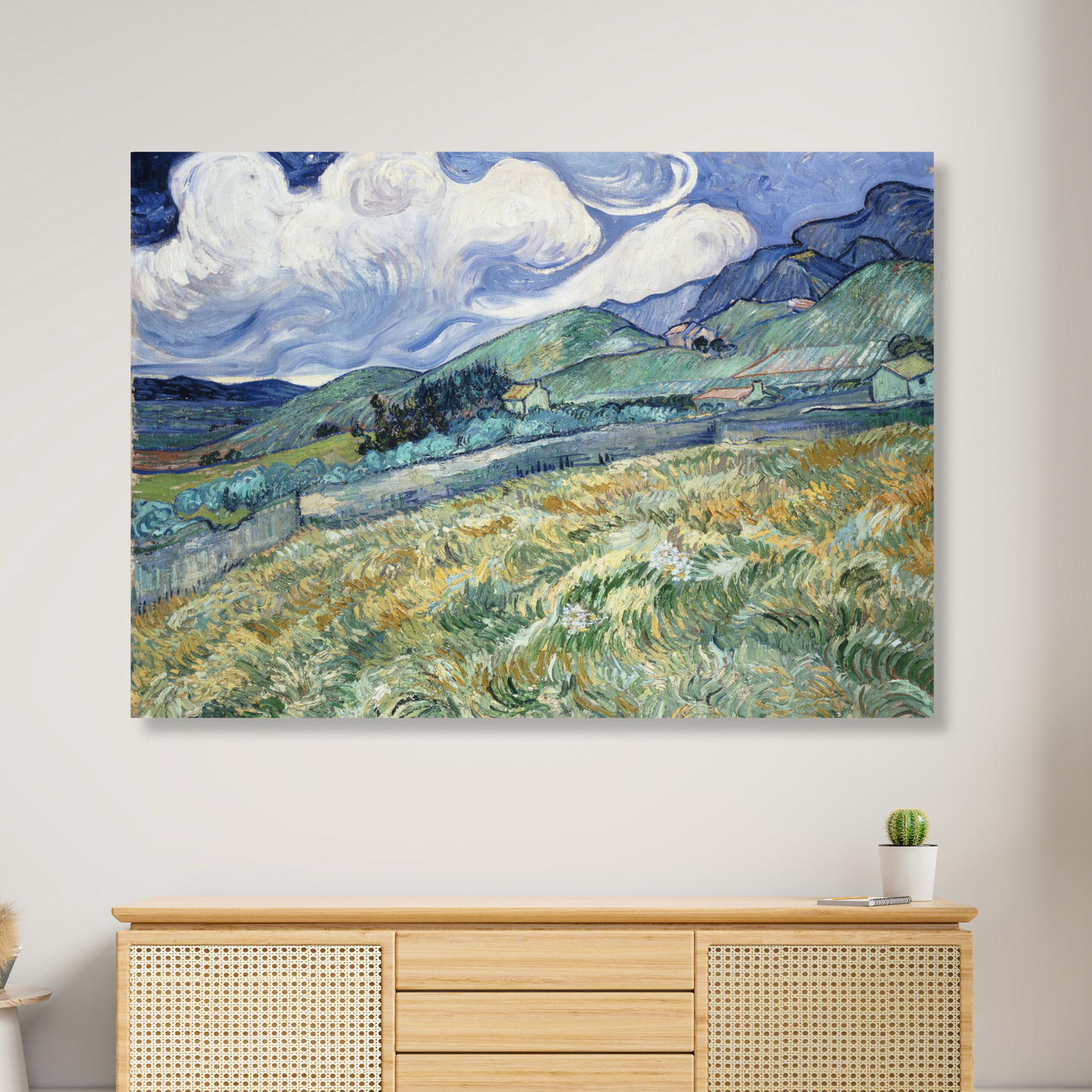 Vincent Van Gogh - Landscape From Saint Remy Wall Art Canvas Print
