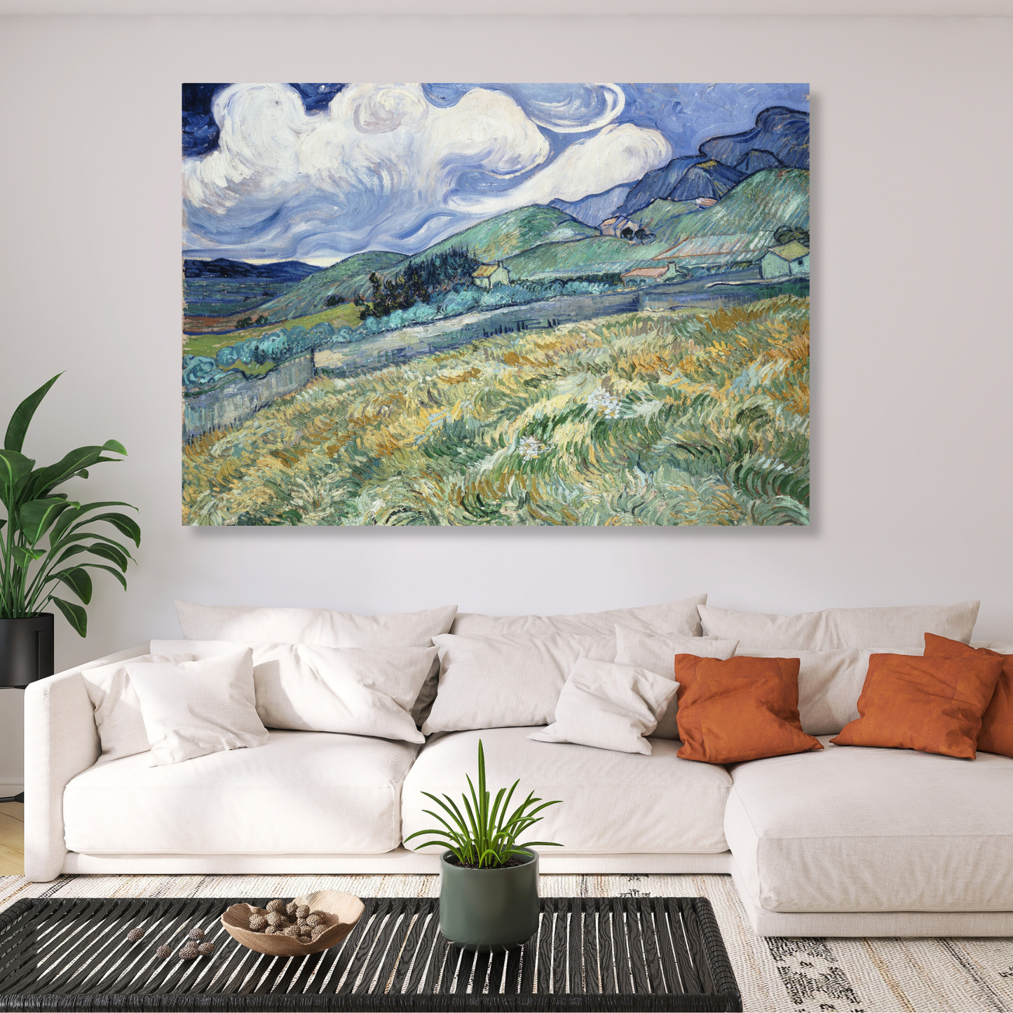 Vincent Van Gogh - Landscape From Saint Remy Wall Art Canvas Print